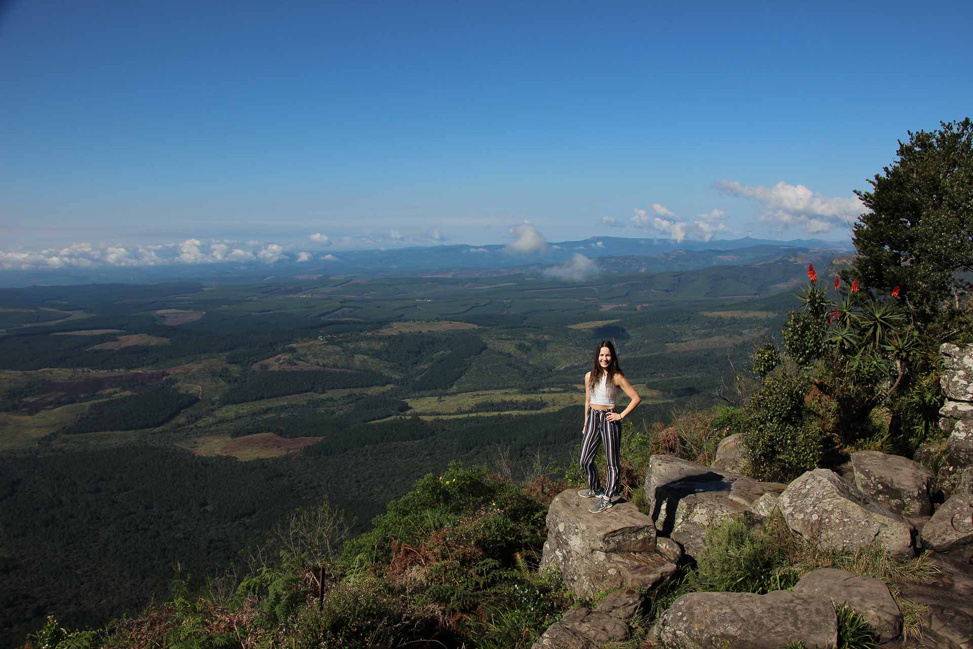 Enjoying the scenery at God’s Window viewpoint in Mpumalanga, South Africa.