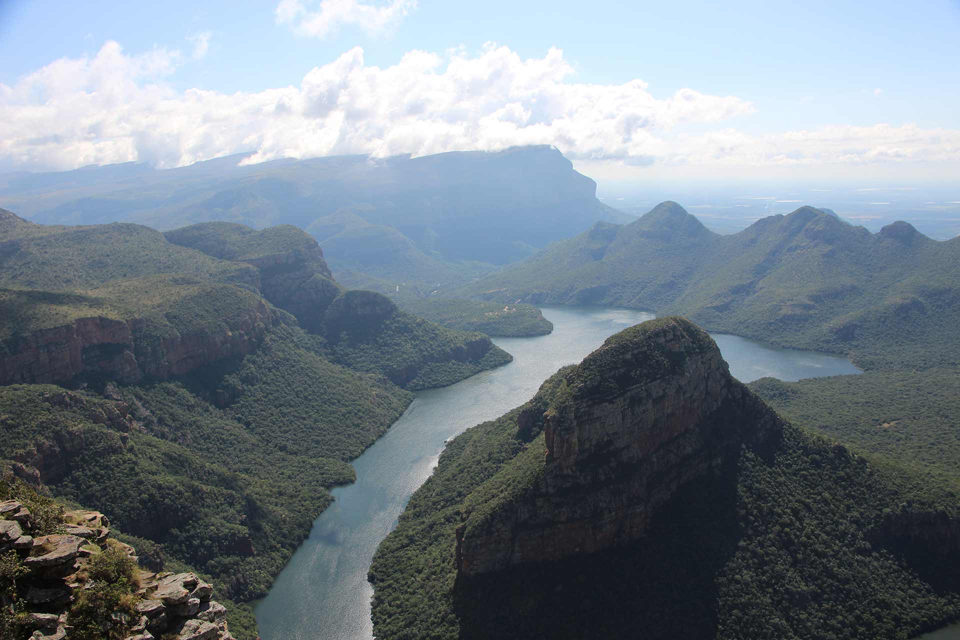 Savouring the panorama at Blyde River Canyon in South Africa.