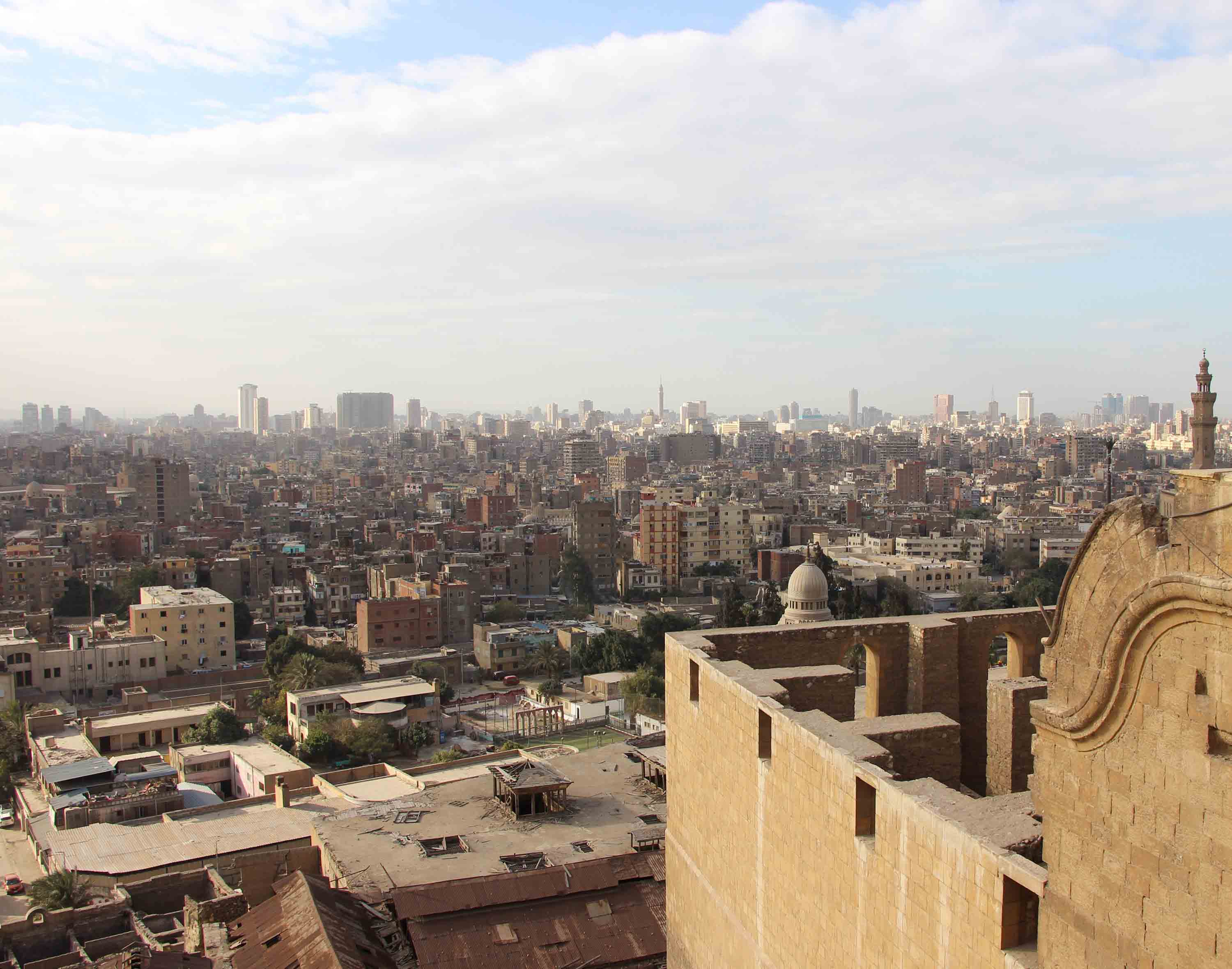 Looking out on the city of Cairo, Egypt, from the Citadel of Saladin