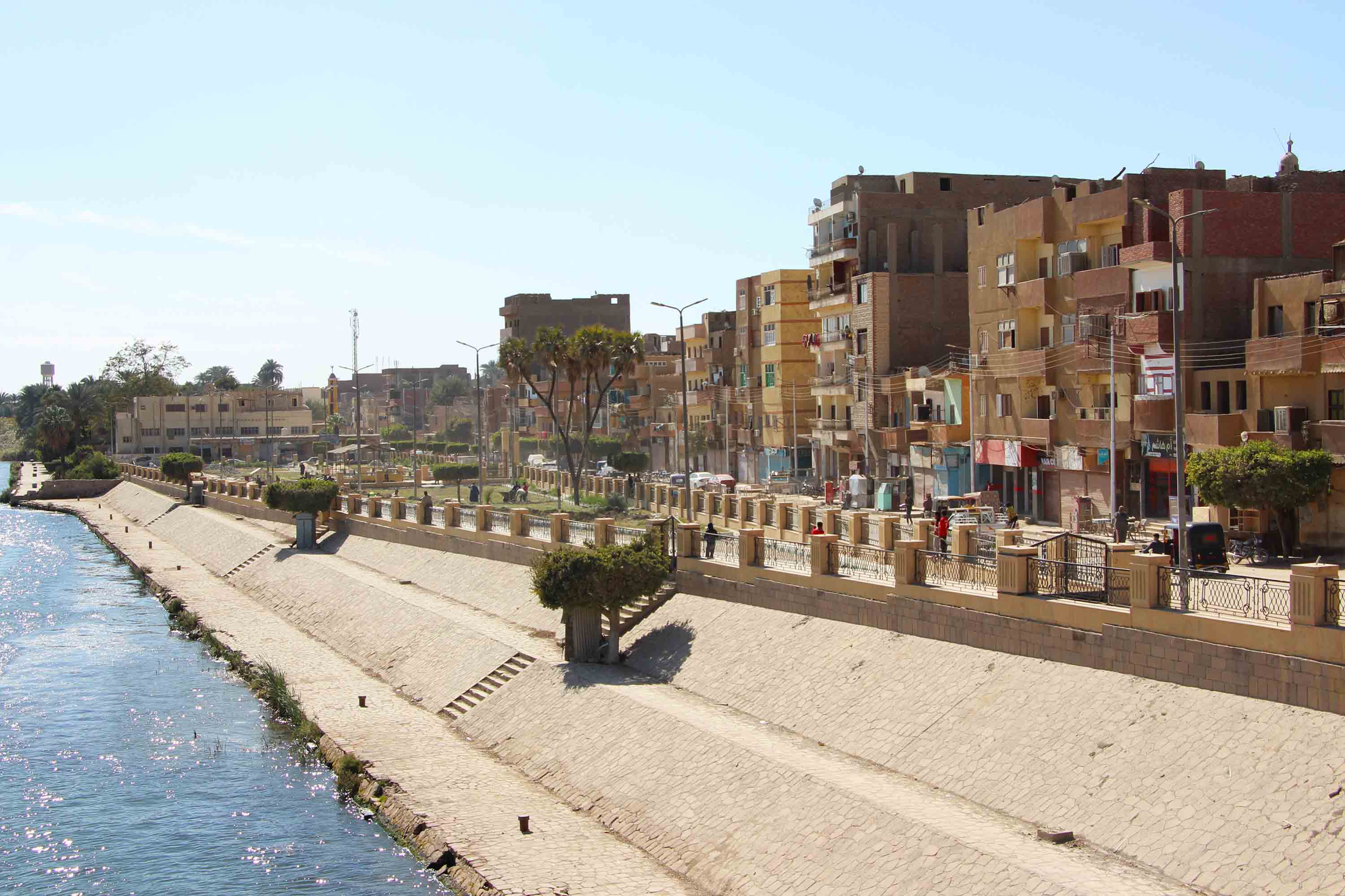 City of Esna, built up along the shores of Egypt’s Nile River