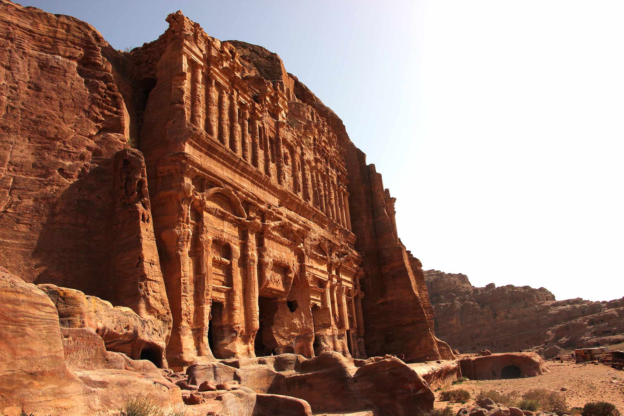 View of the Palace Tomb, one of the Royal Tombs at Jordan’s Petra