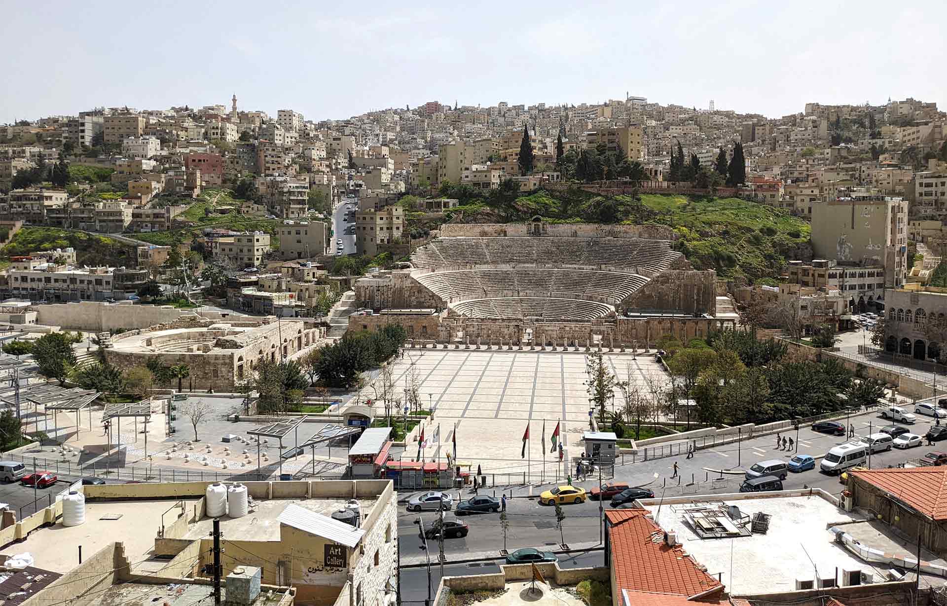 Roman amphitheatre of Philadelphia,  found in the capital of Jordan, Amman