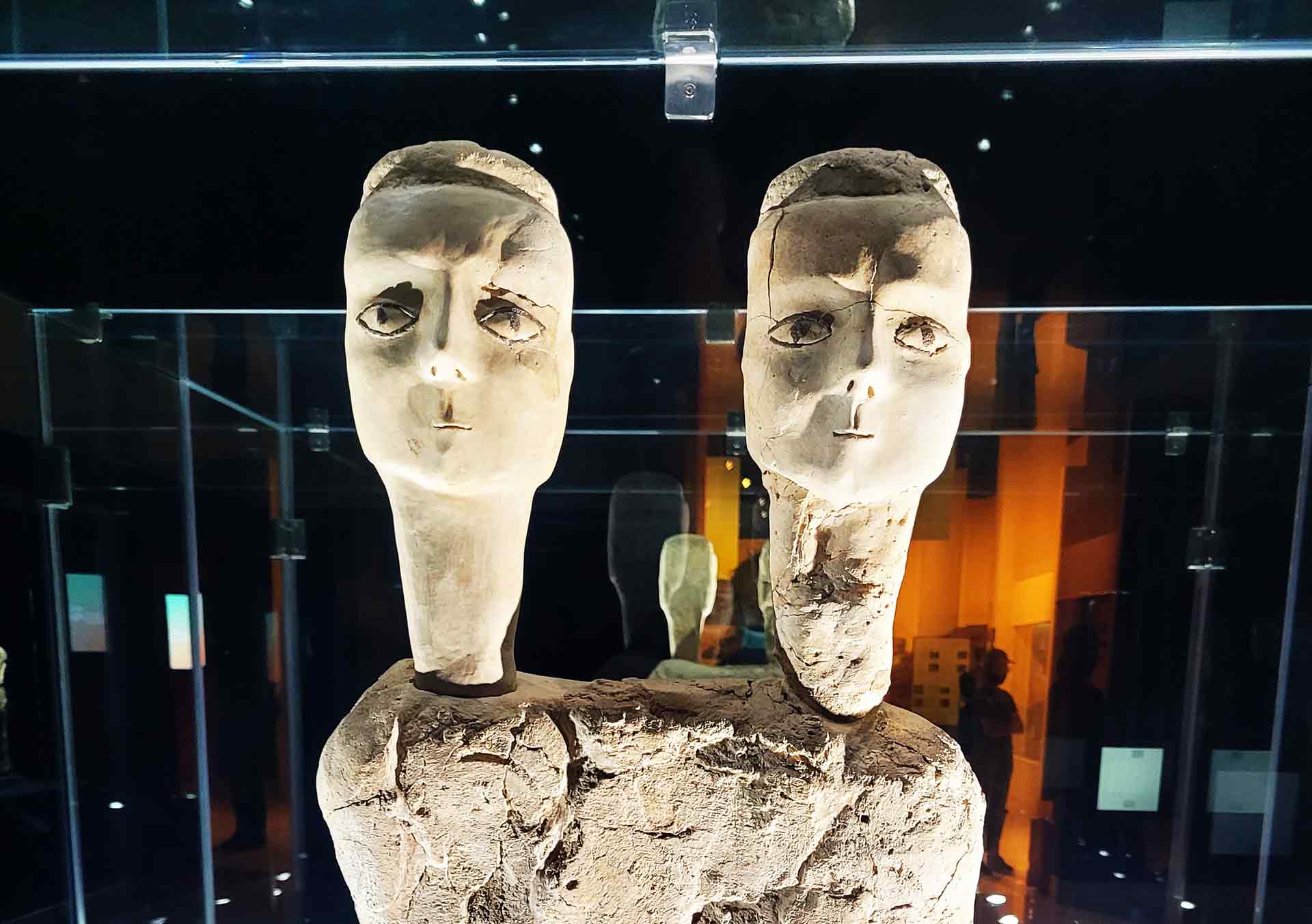 The Ain Ghazal statues found at the Jordan Museum in Amman are the oldest statues in the world