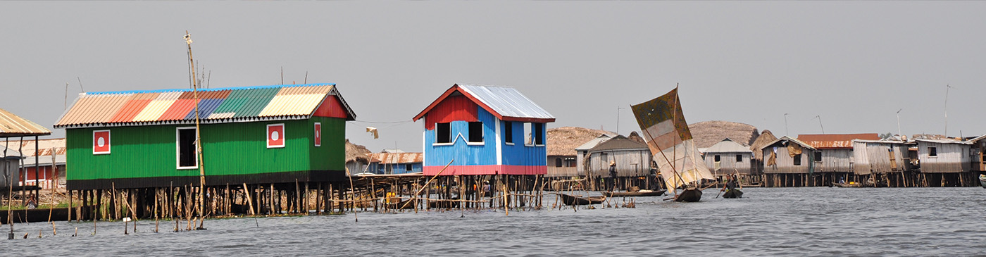 Houses on the lake village Ganvie, Benin, Africa