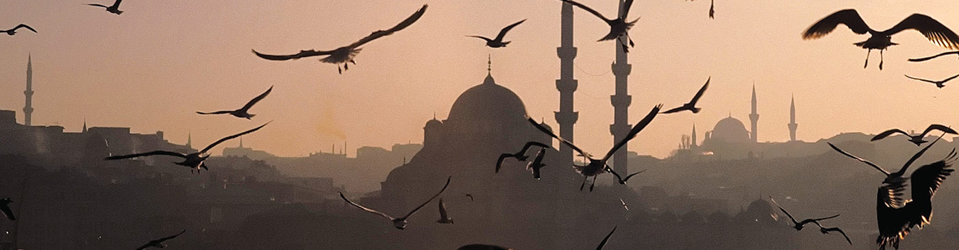 Yeni Camii (Yeni Mosque) at sunset, Istanbul, Türkiye
