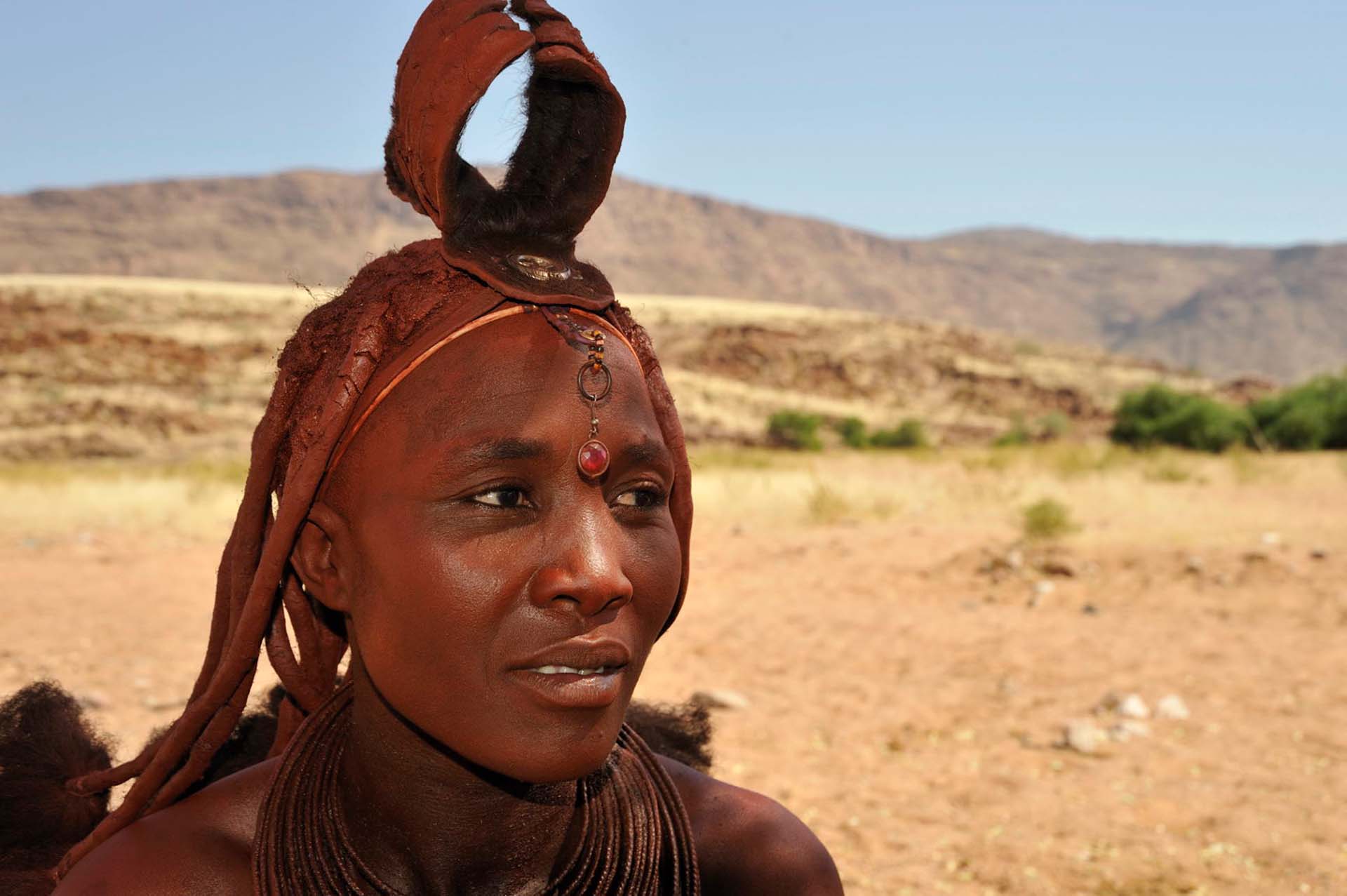 Himba woman at Windhoek, Namibia