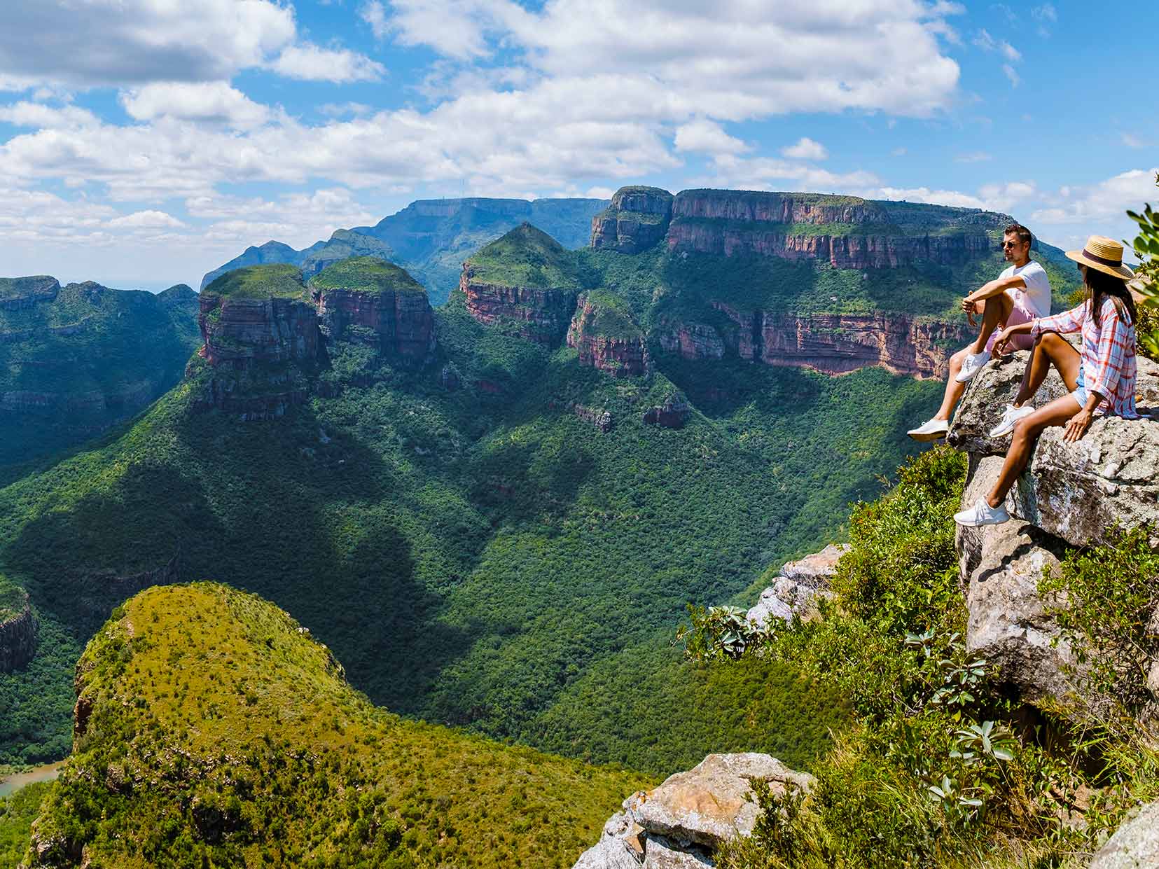 Panorama Route South Africa, Blyde river canyon with the three rondavels