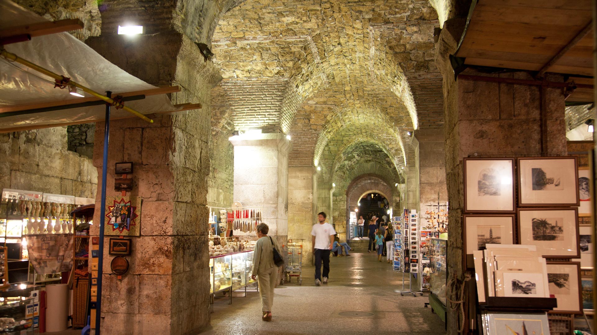 Ground floor passage way of the Diocletian Palace, Split, Split-Dalmatia, Croatia