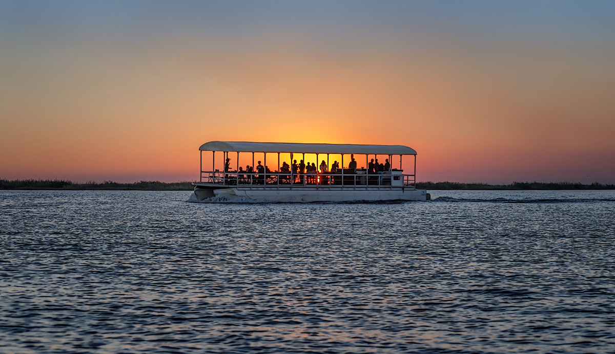 A beautiful sunset cruise on the mighty Zambezi River