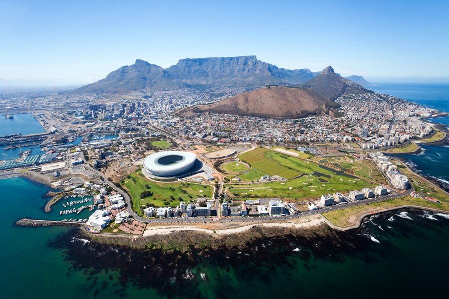 Aerial view of Cape peninsula, Cape Town