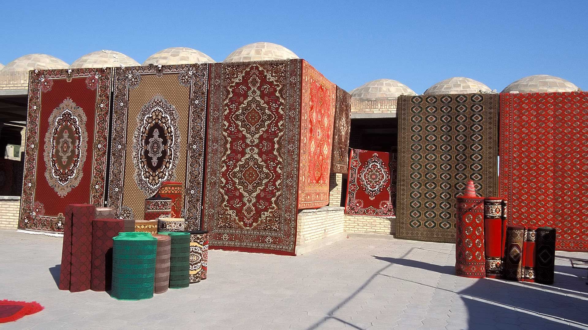 Carpet Bazaar on Noja Nurabad Street, Bukhara, Uzbekistan