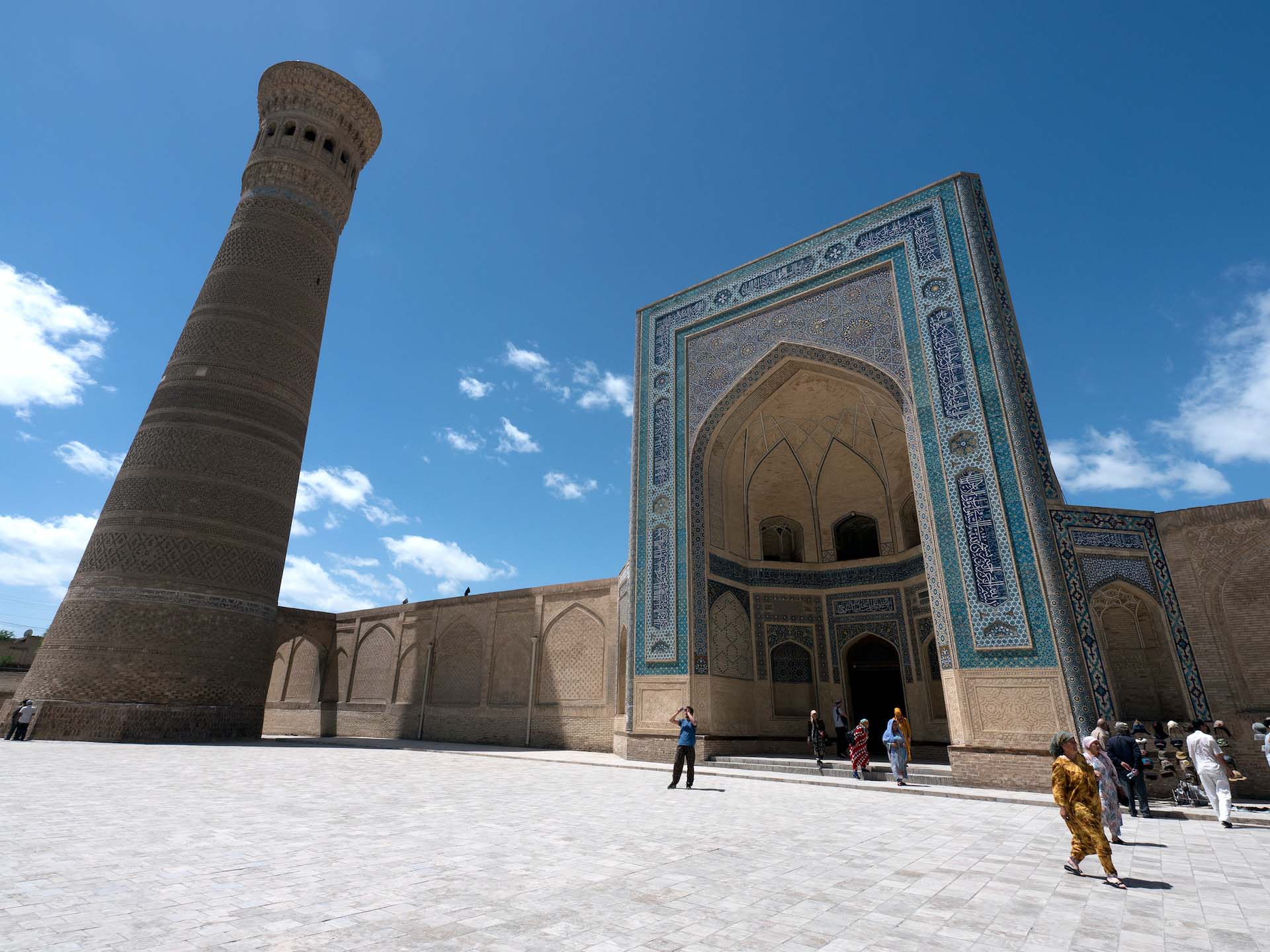 Poi Kalan, an Islamic religious complex located around the Kalan minaret in Bukhara, Uzbekistan