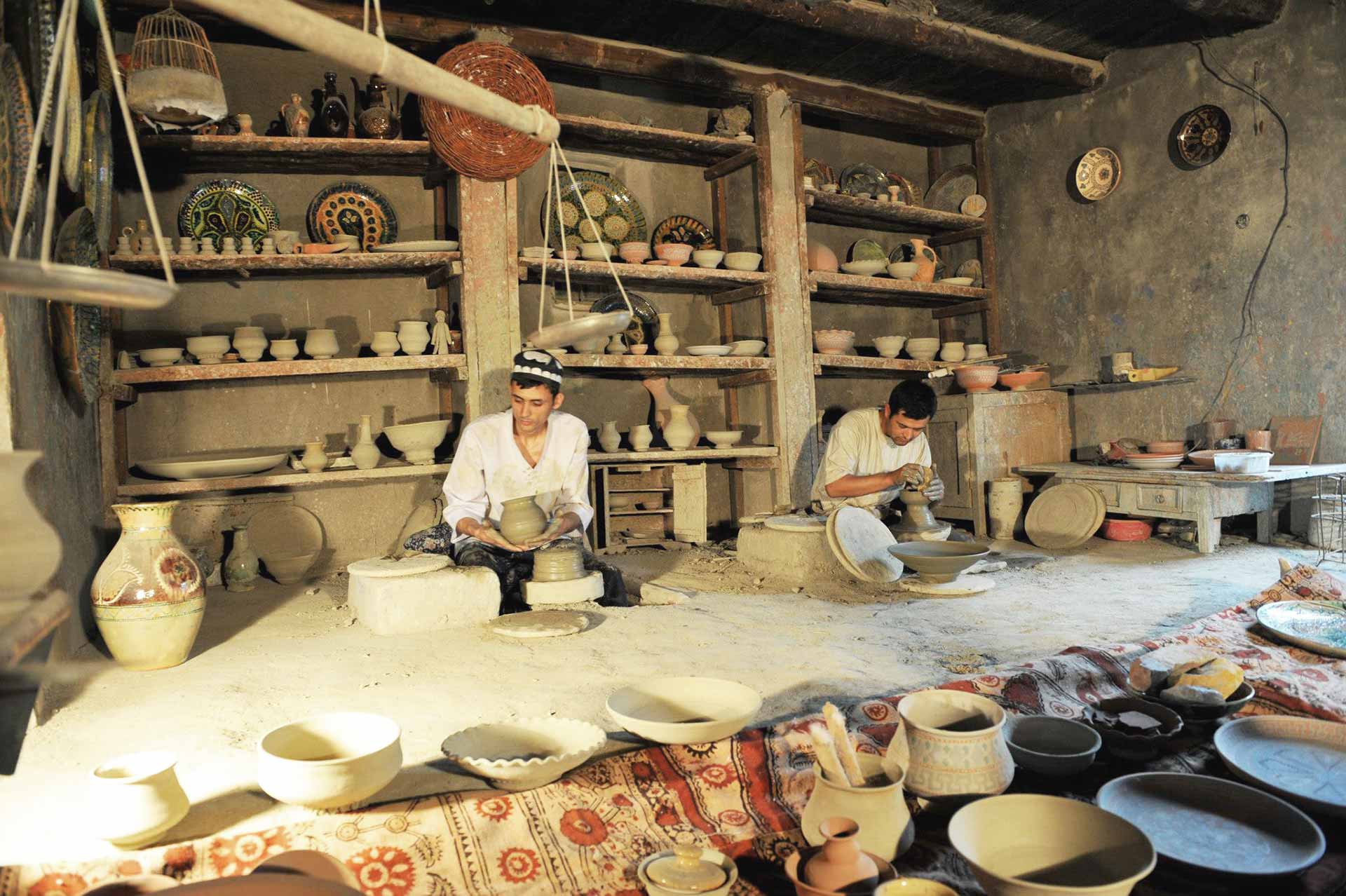 Pottery workshop, Uzbekistan