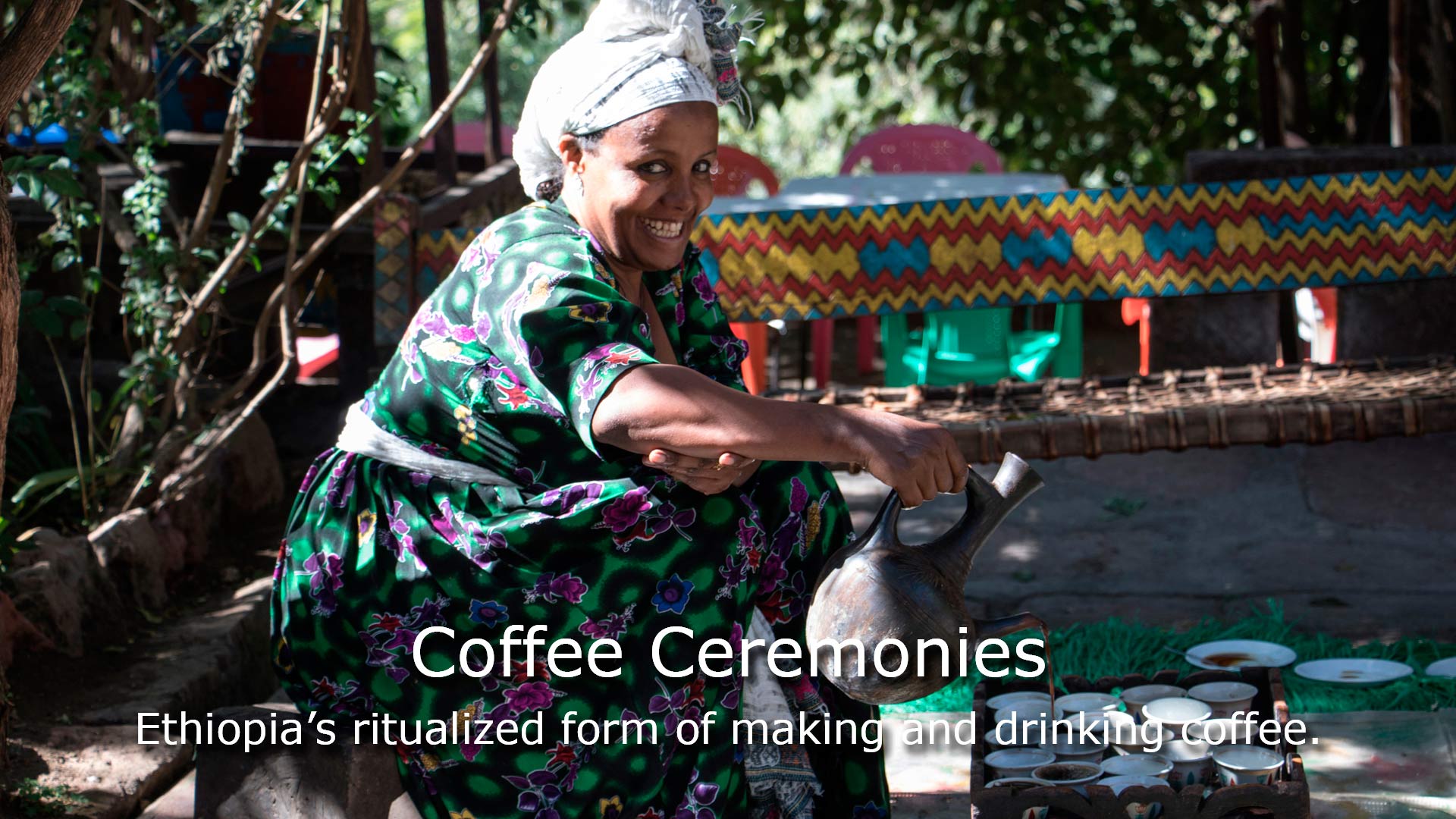 coffee ceremony - Ethiopia's ritualized form of making and drinking coffee