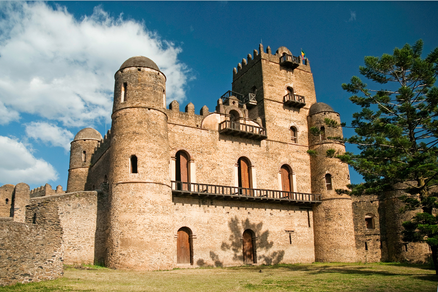 royal ethiopian castle in gondar ethiopia