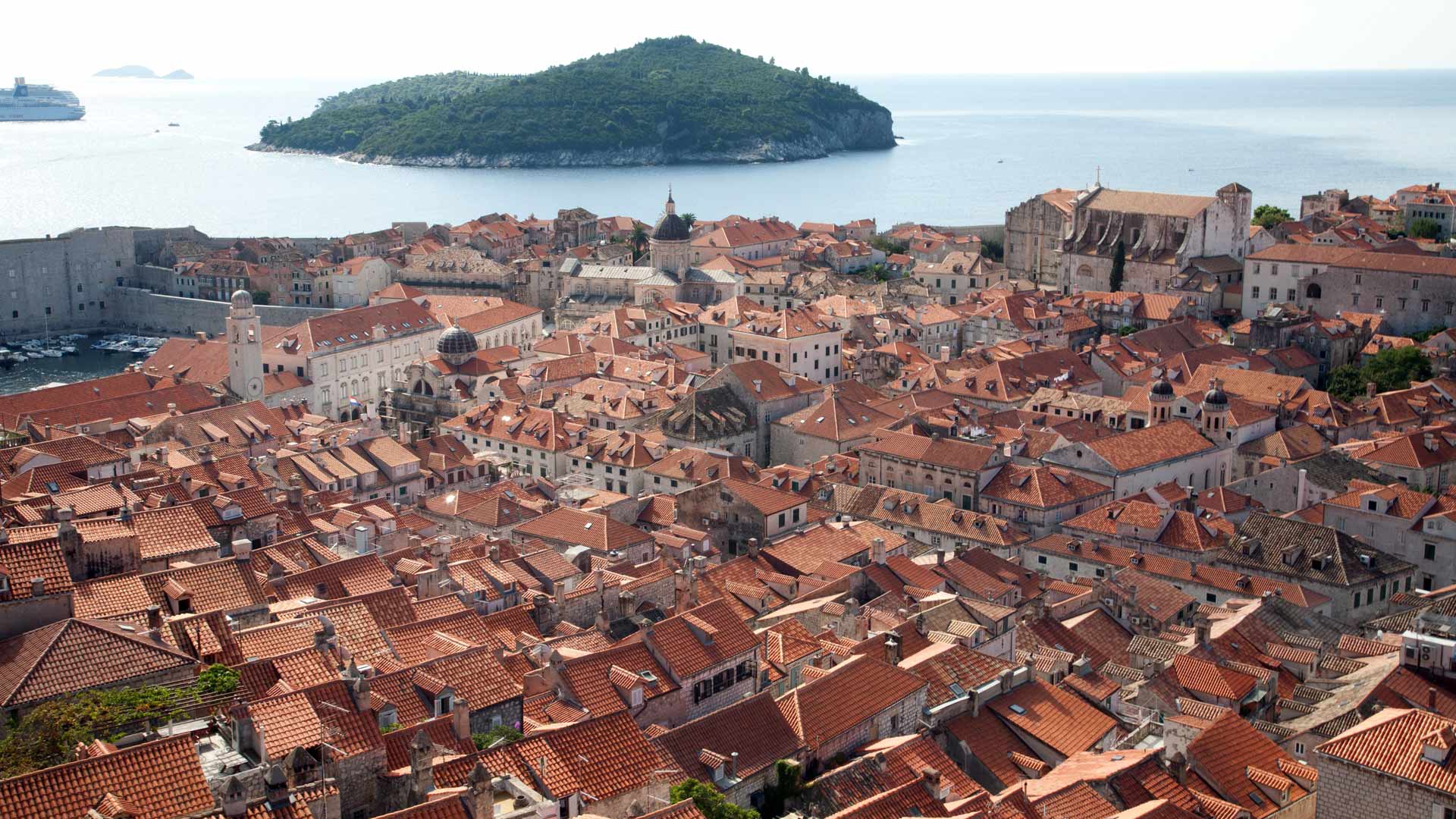 Panorama of Dubrovnik from the City Walls, Dubrovačko-Neretvanska, Croatia