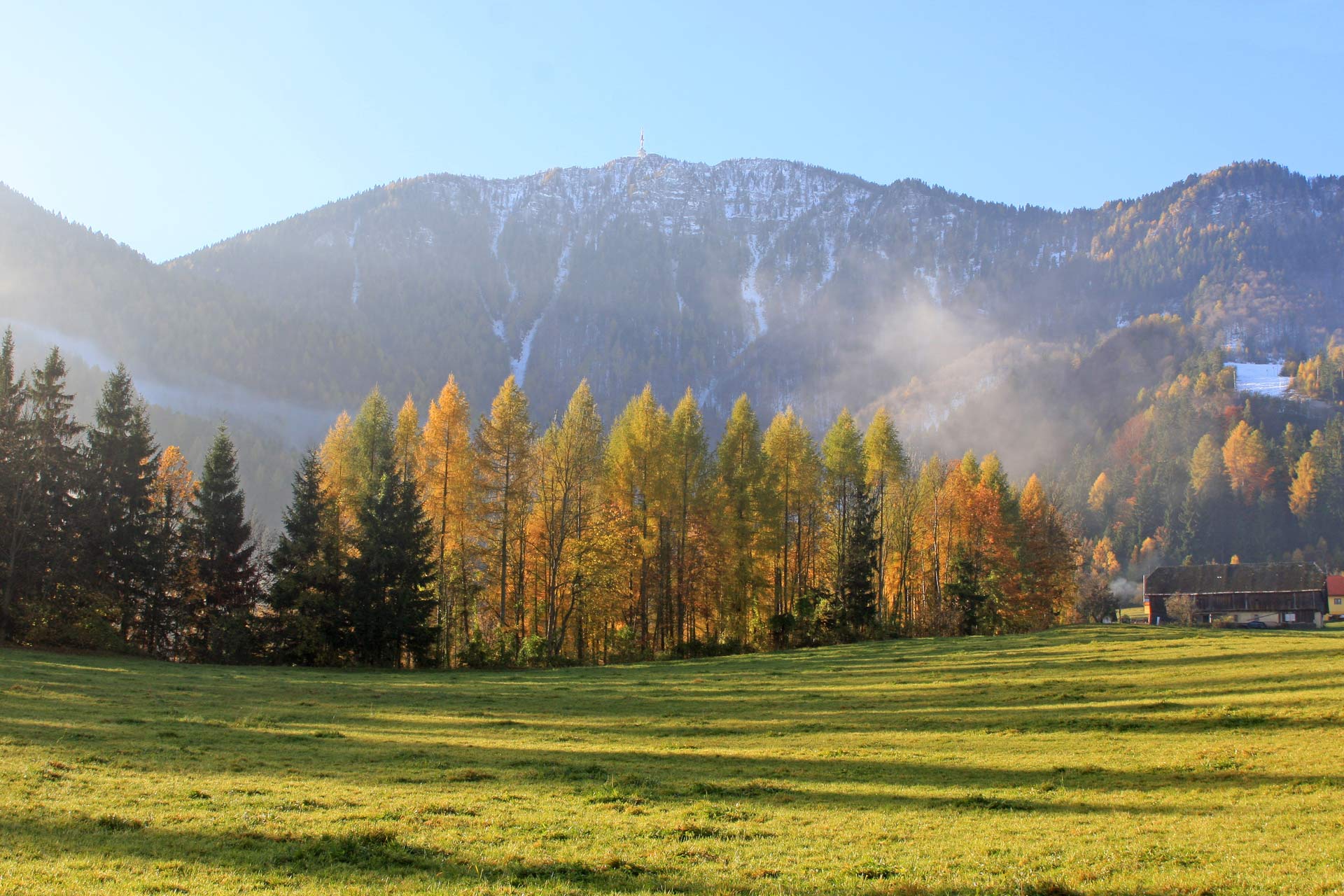 Astonishing nature landscape of scenic mountain range, Slovenia.