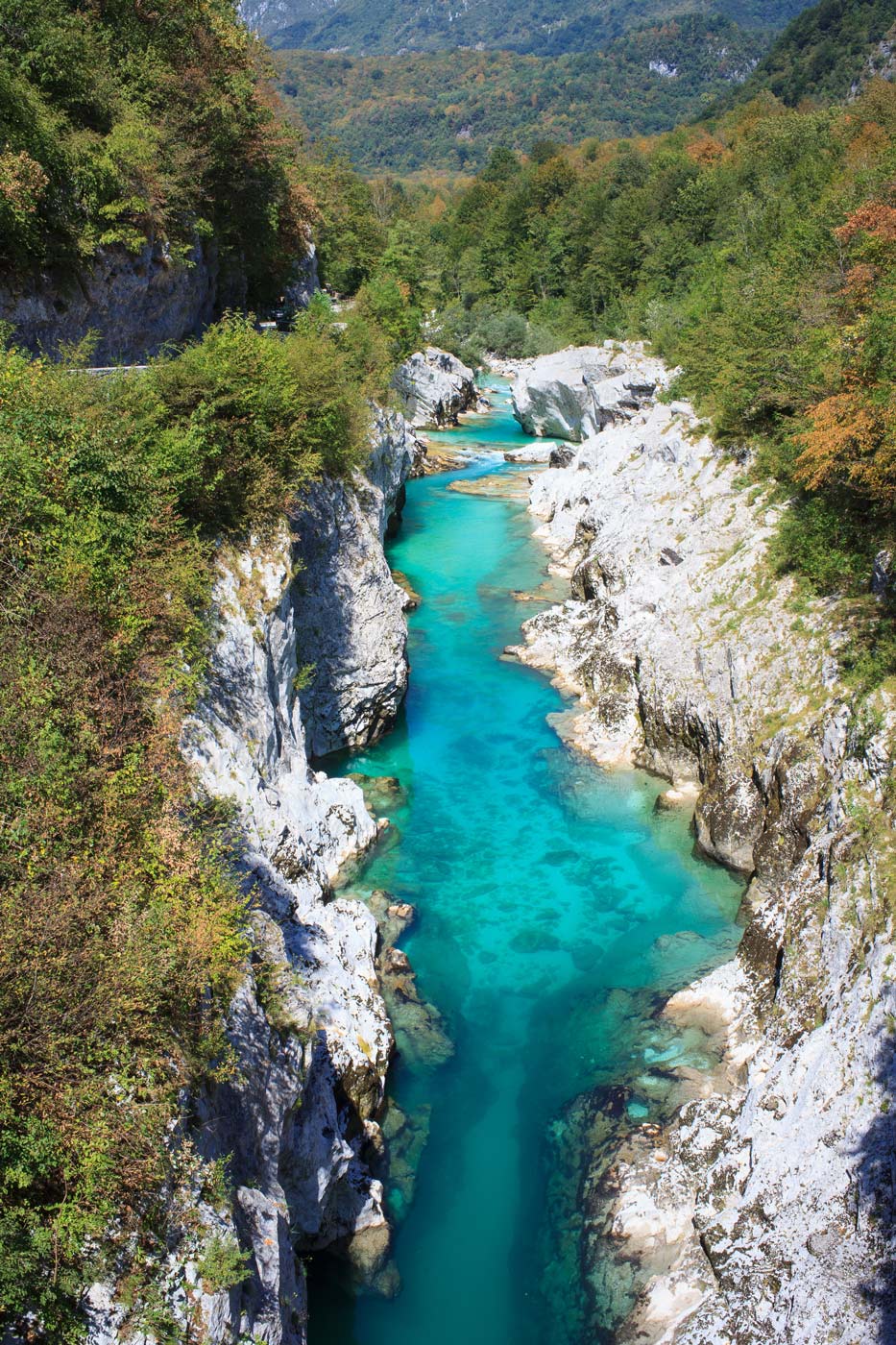 View of Soca river in Slovenia