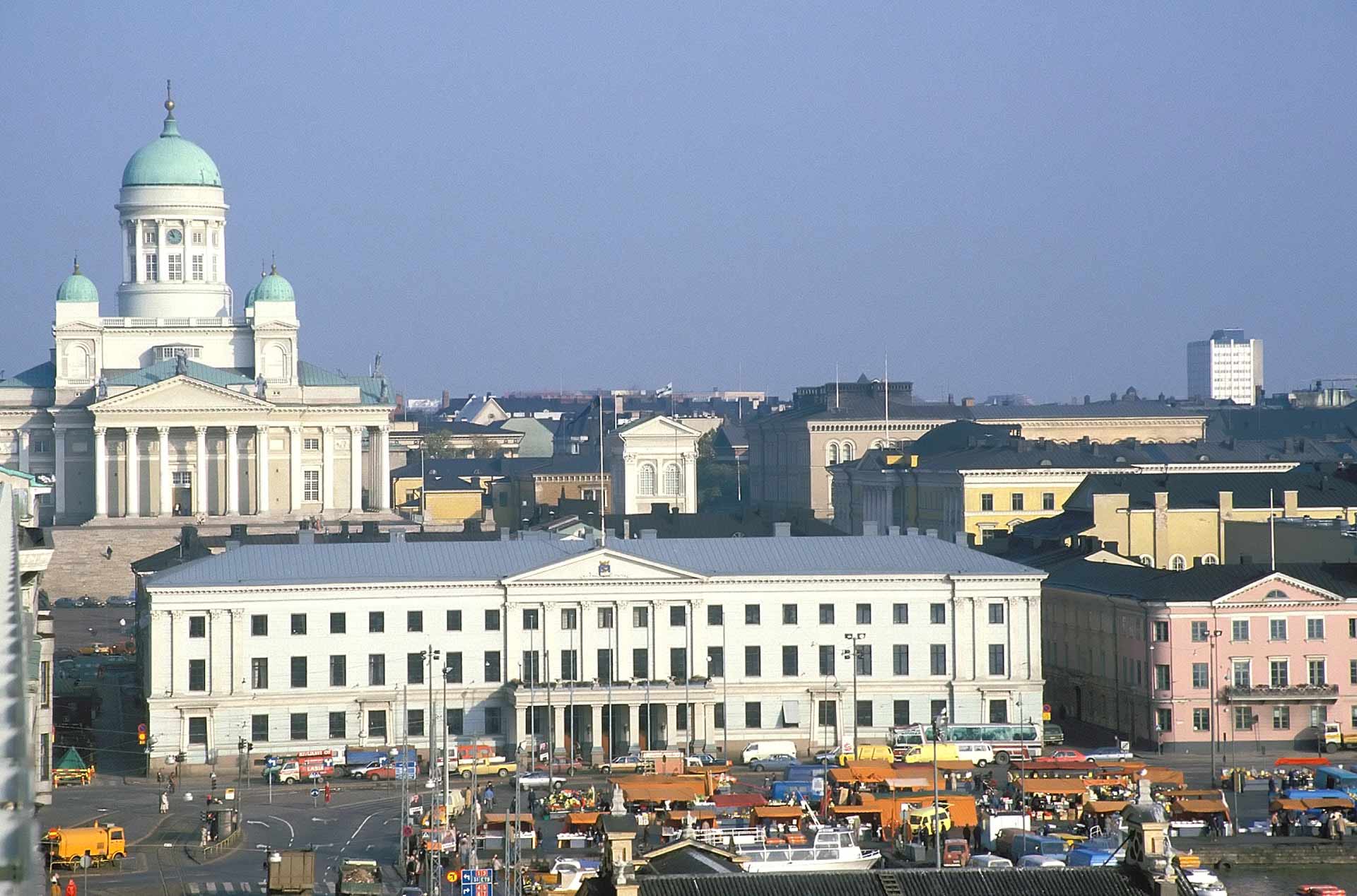 Lutheran Cathedral, Presidential Palace & Helsinki harbour, Finland