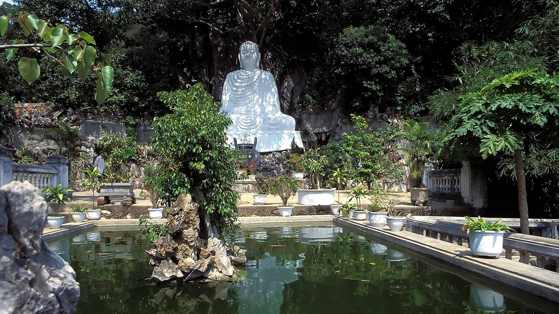 Buddha by the Linh Ong Pagoda in the Marble Mountains, Da Nang, Vietnam