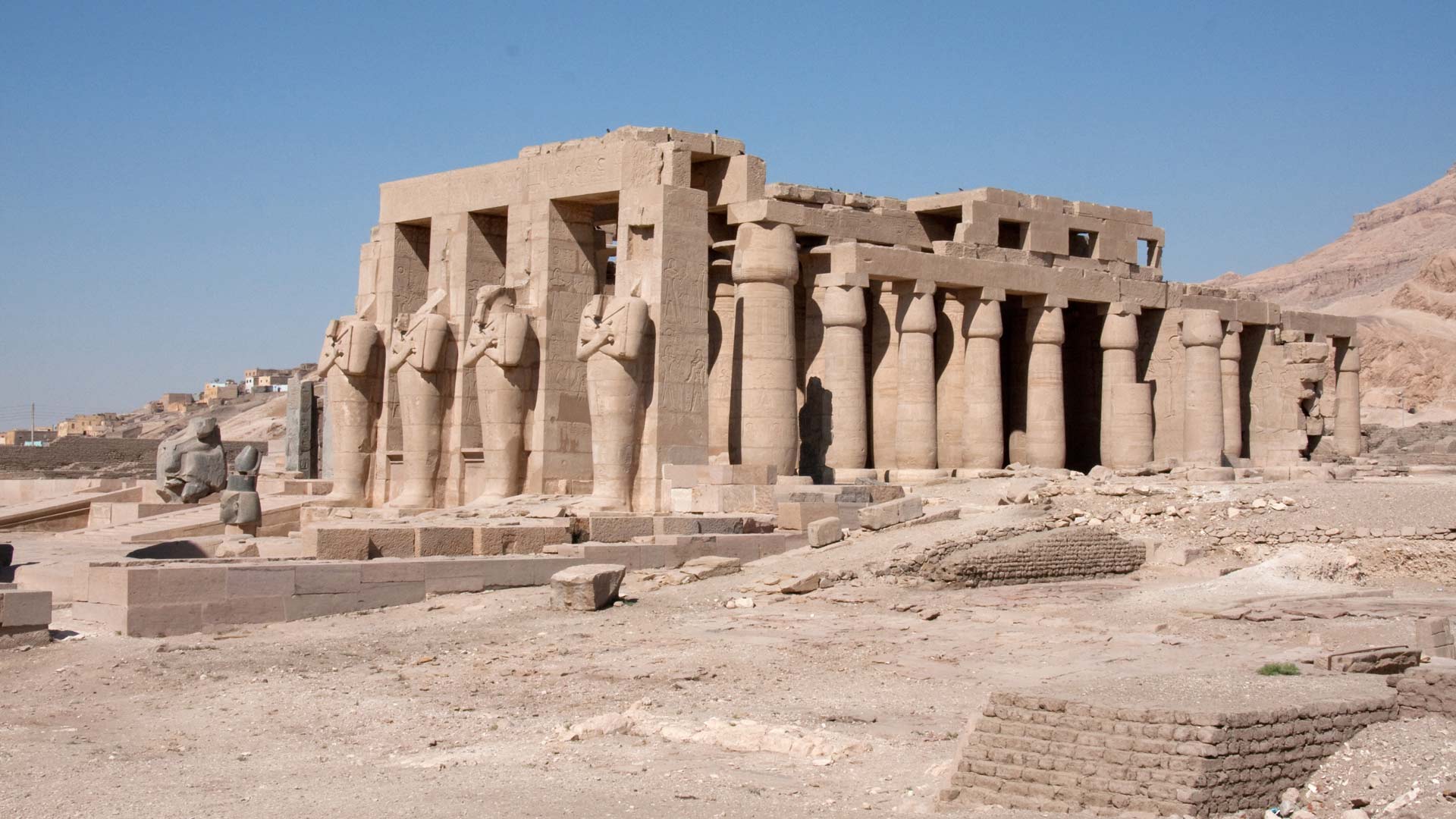 Temple of Ramses II (The Ramesseum), Western Thebes, Qina, Egypt