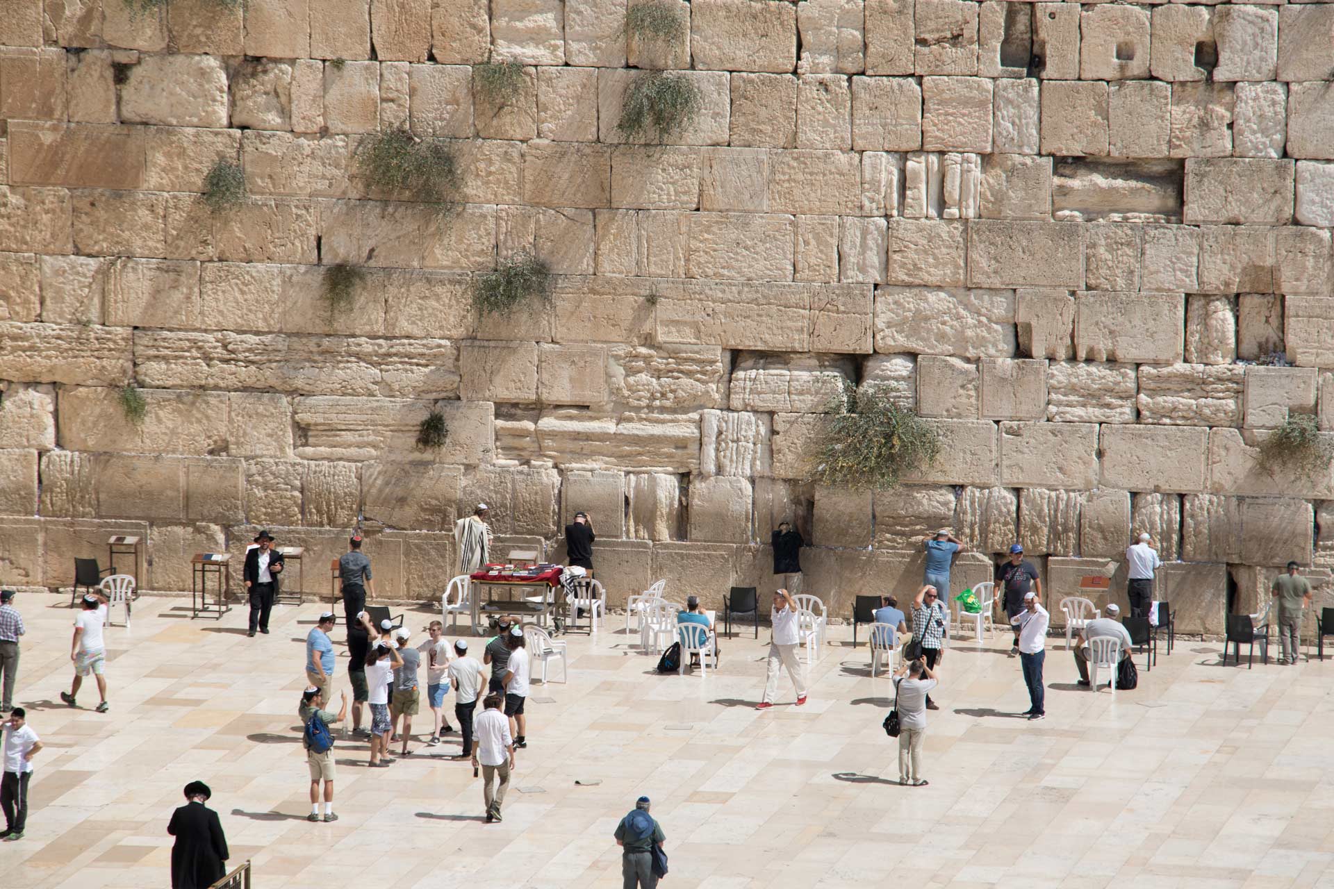 Men's section of the Western Wall (Wailing Wall), Jerusalem, Israel