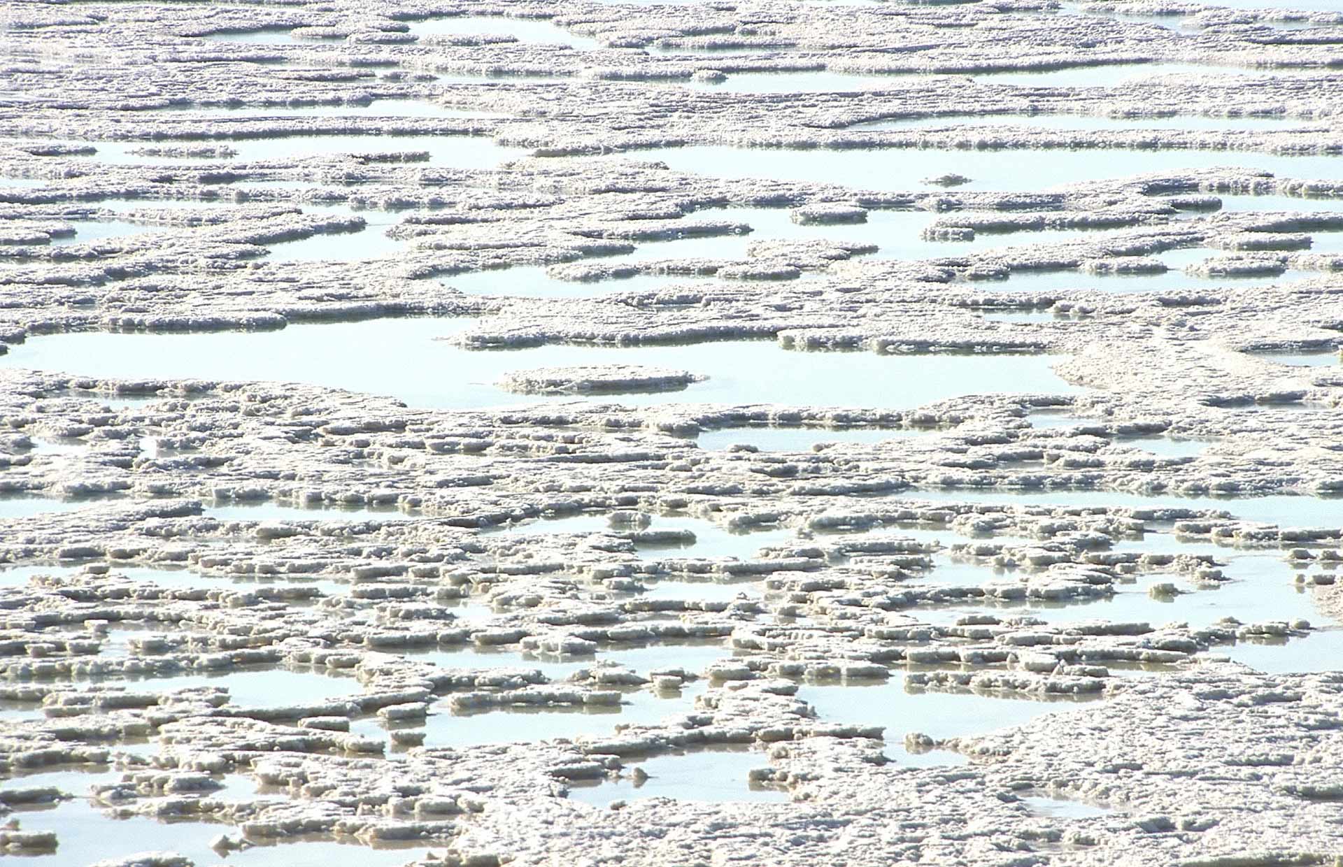 Salt deposits, Dead Sea, Jordan