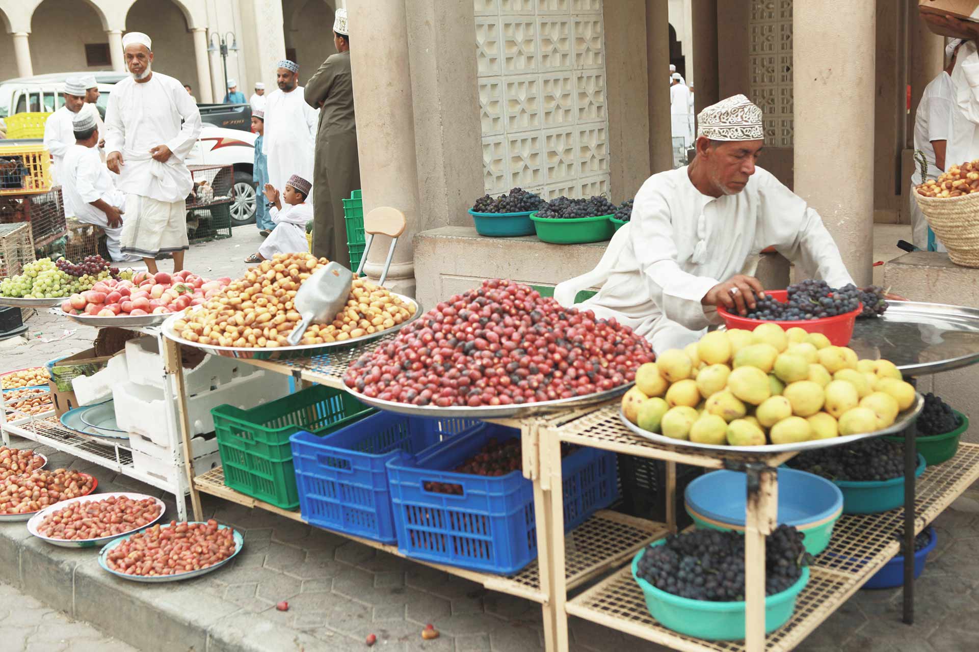 Fruit seller in Nizwa, Oman