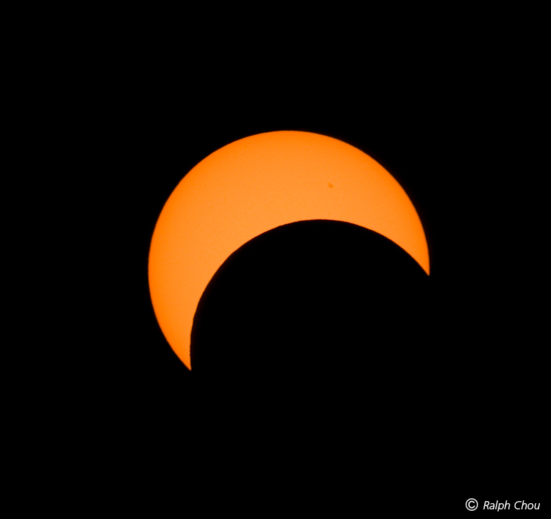 Partial solar eclipse image