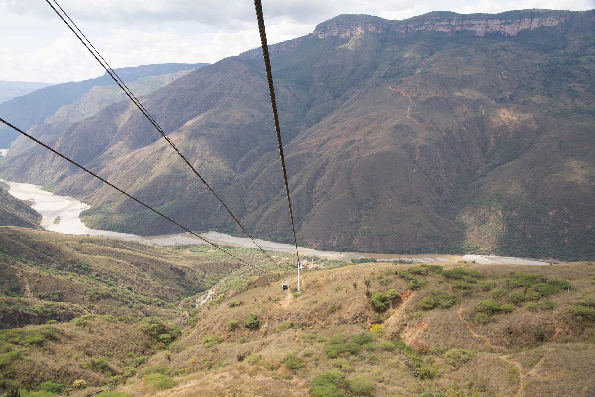 Cable car over the Chicamocha Canyon, Santander, Colombia