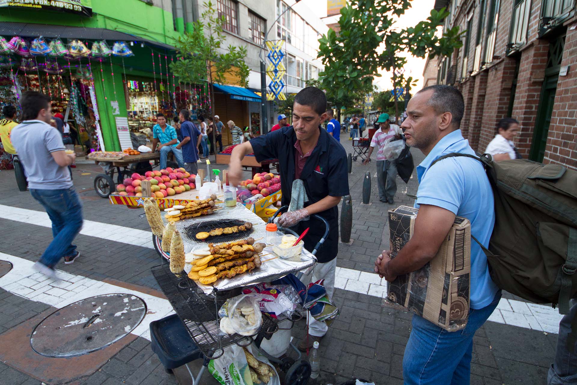 Street food vendor, Medellín, Antioquia, Colombia