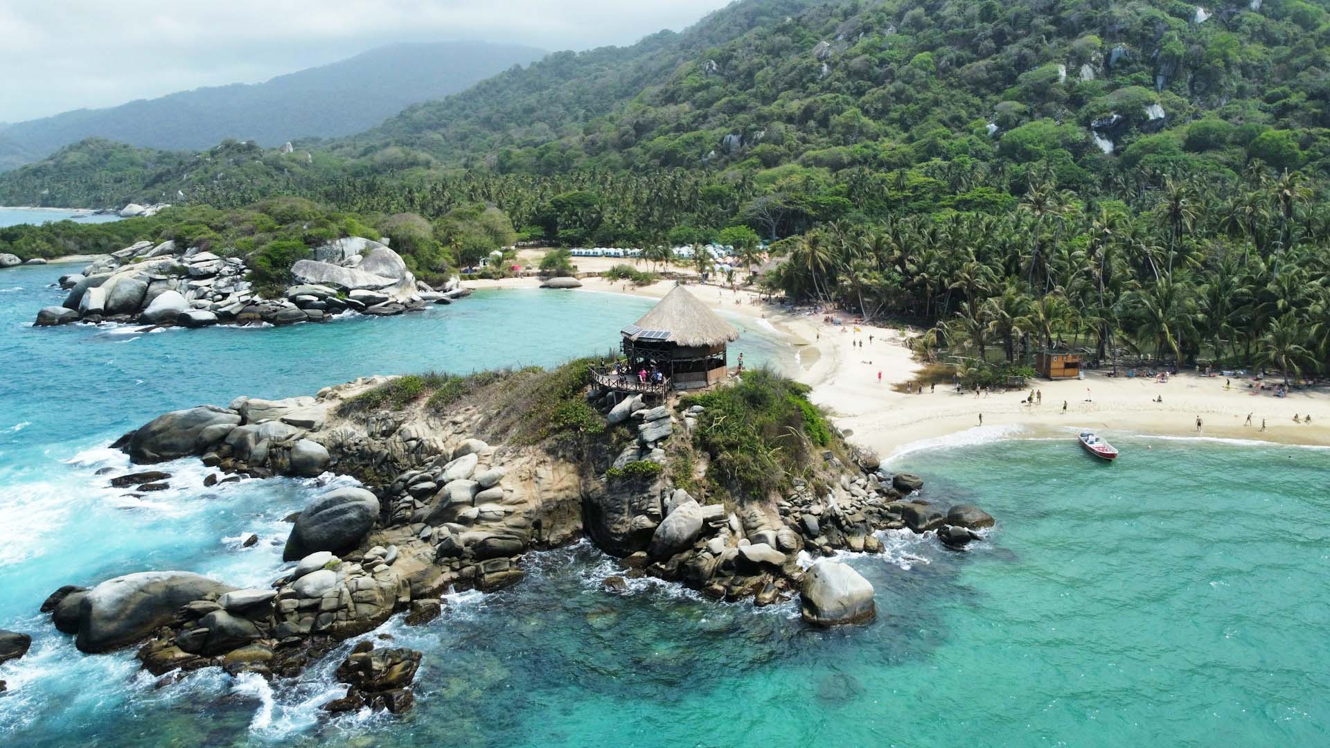 View of Cabo san juan from the top, Tayrona National Park, Magdalena, Colombia