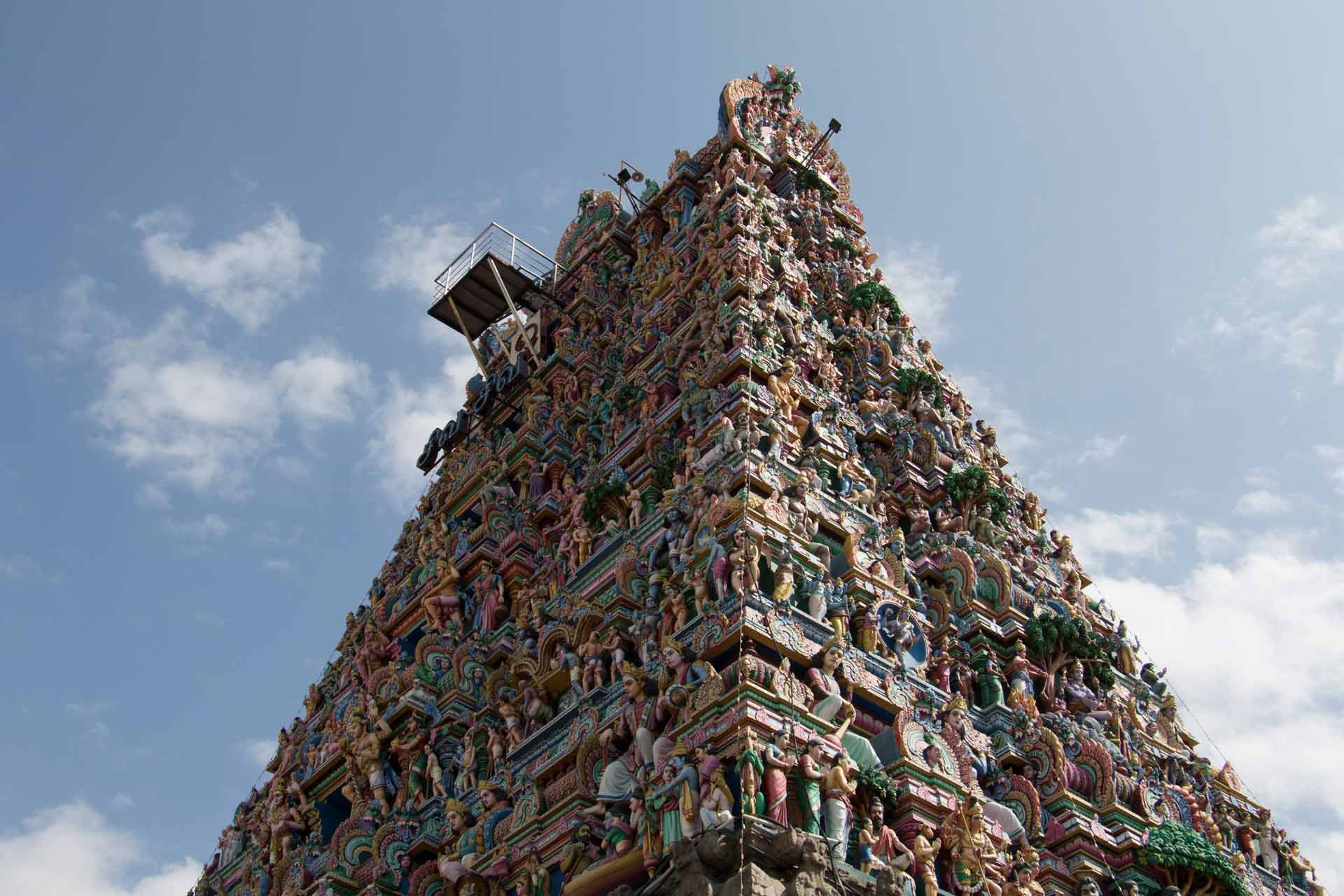 Gopuram tower of Kapaleeshwarar Temple, Chennai, Tamil Nadu, India