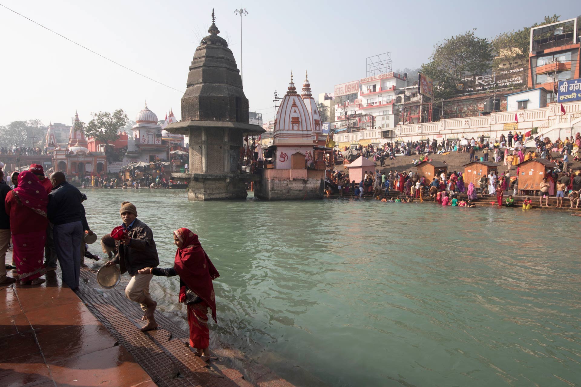 Har Ki Pauri ghat on the banks of the Ganges river, Haridwar, Uttarakhand, India