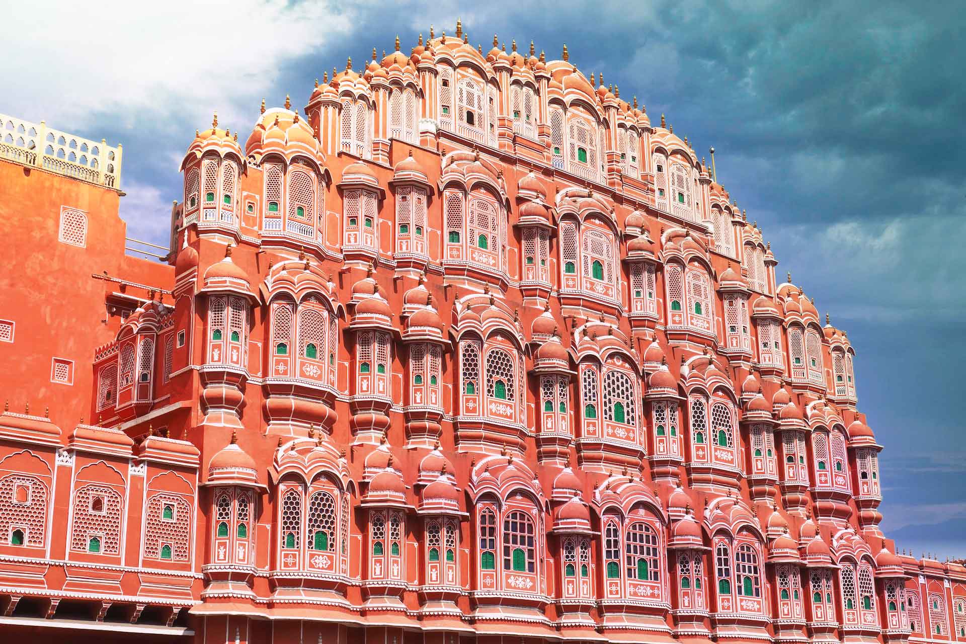 Hawa Mahal Palace or Palace of the Winds in Jaipur, Rajasthan state in India