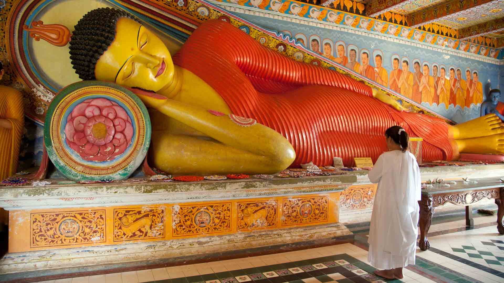 Reclining Buddha at the Isurumuniya Vihara, Anuradhapura, North Central Province, Sri Lanka
