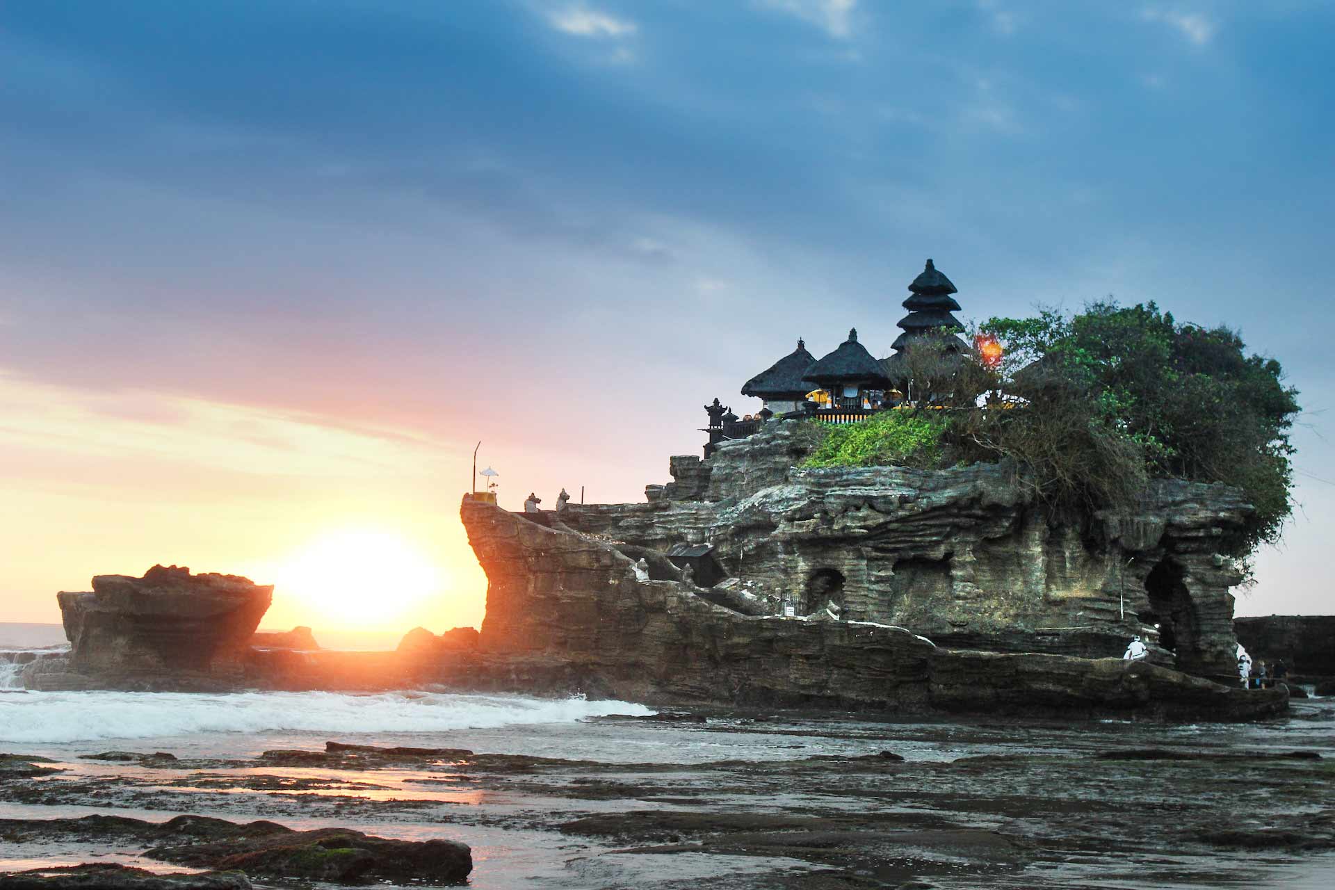 Temple in Bali well known for the sunset, Bali, Indonesia