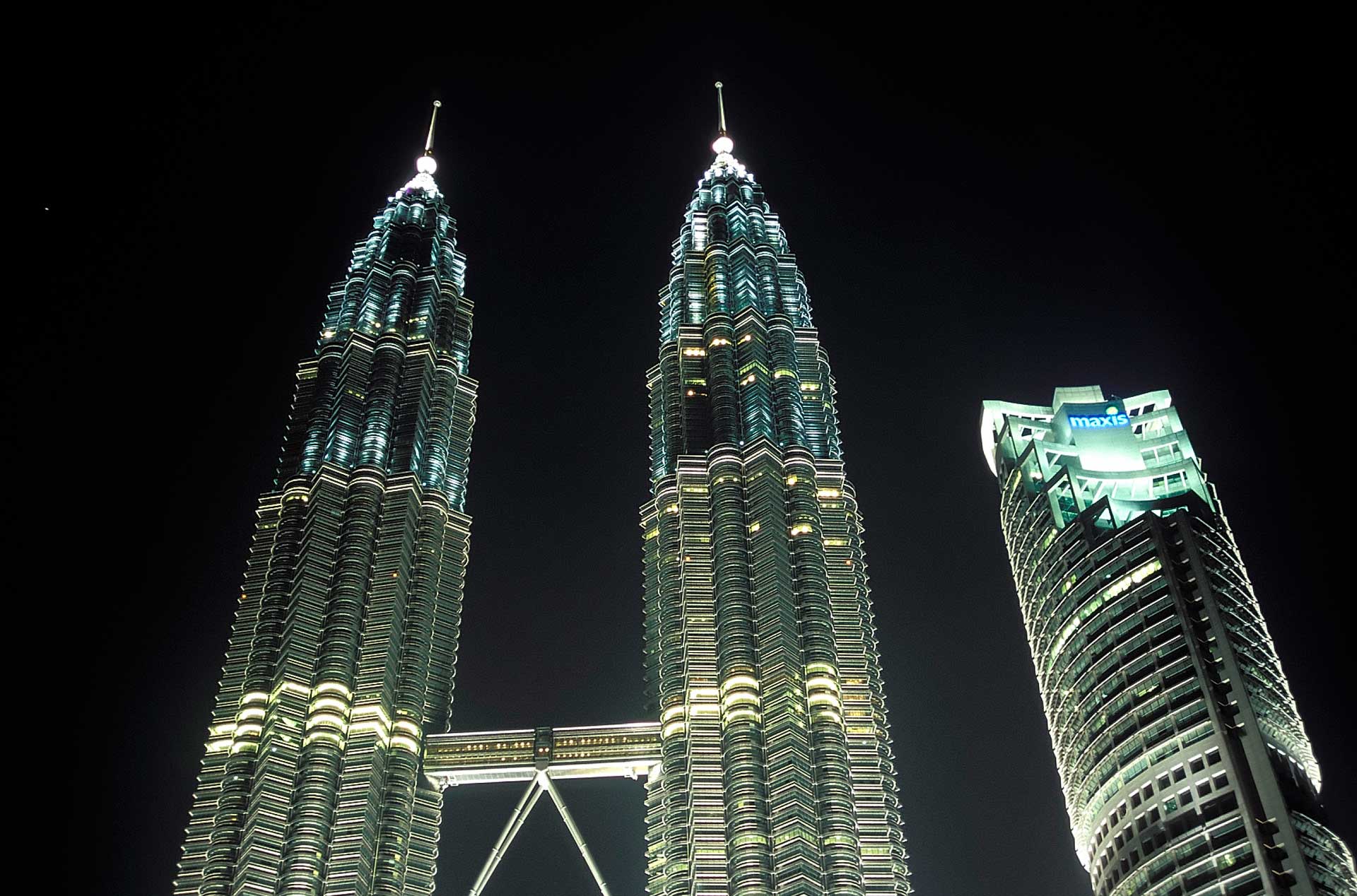 Petronas Towers at night, Kuala Lumpur, Malaysia
