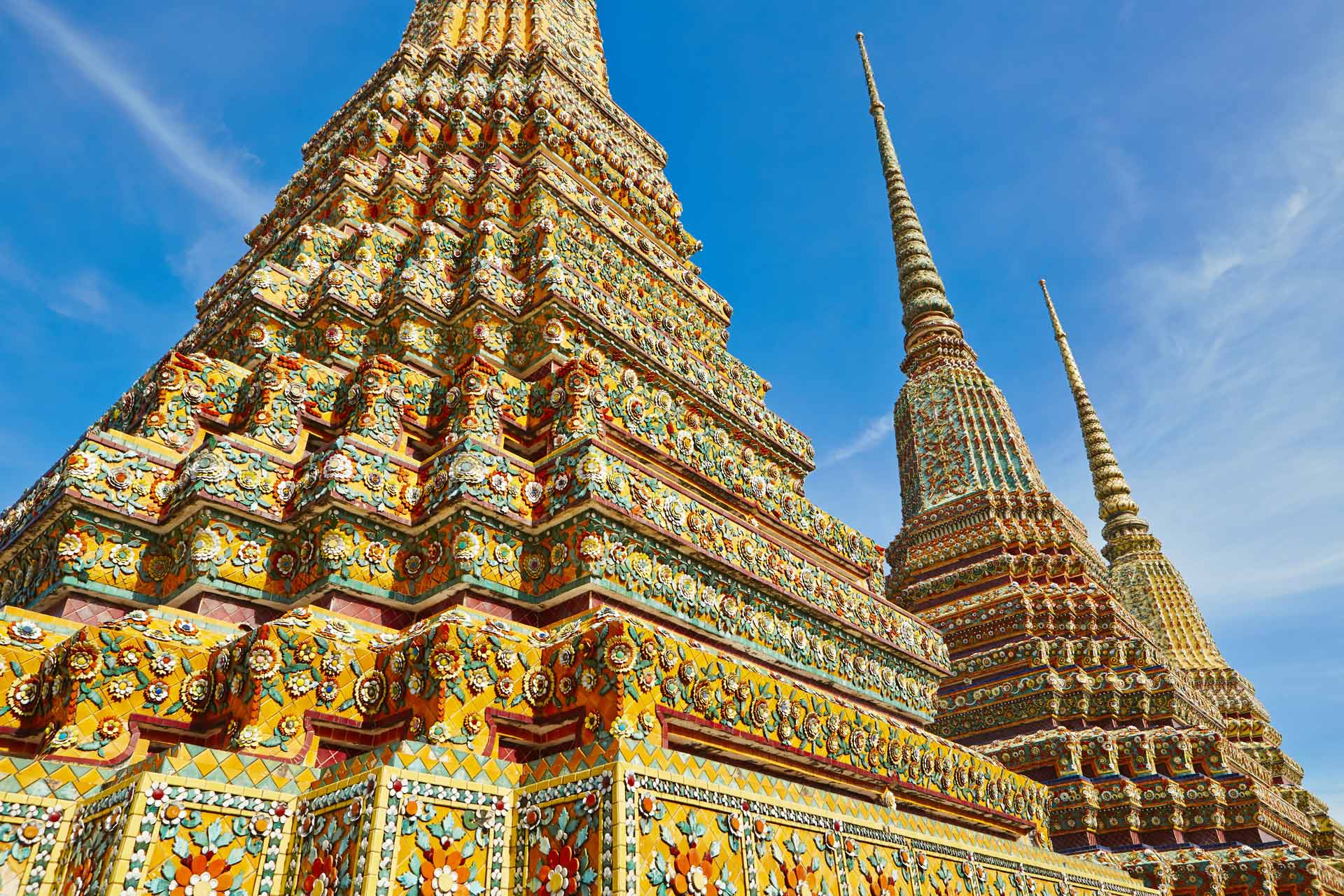 Wat Pho spires, Bangkok, Thailand