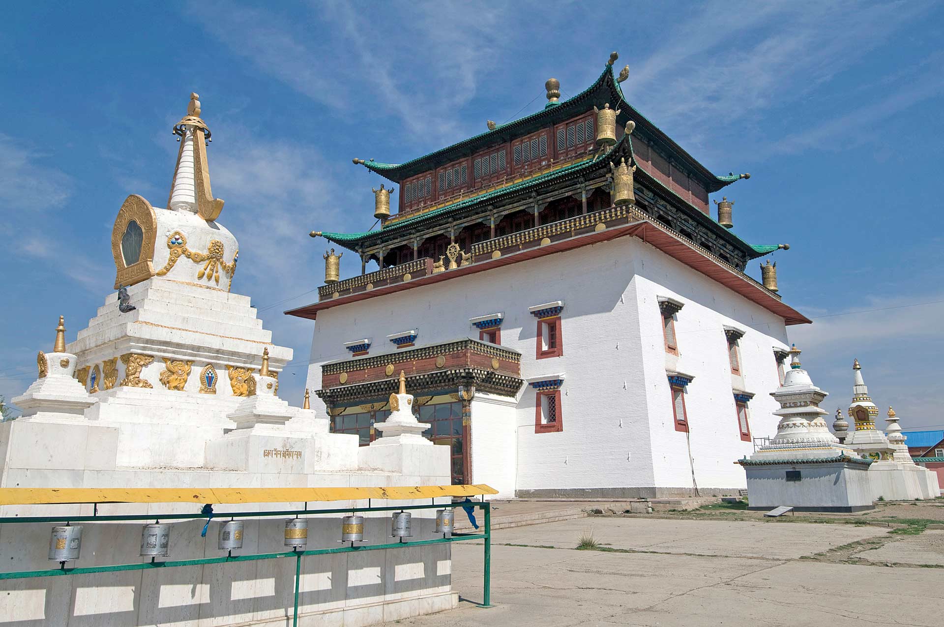 Gandan Monastery is a Chinese style Tibetan Buddhist monastery in the Mongolian capital of Ulaanbaatar