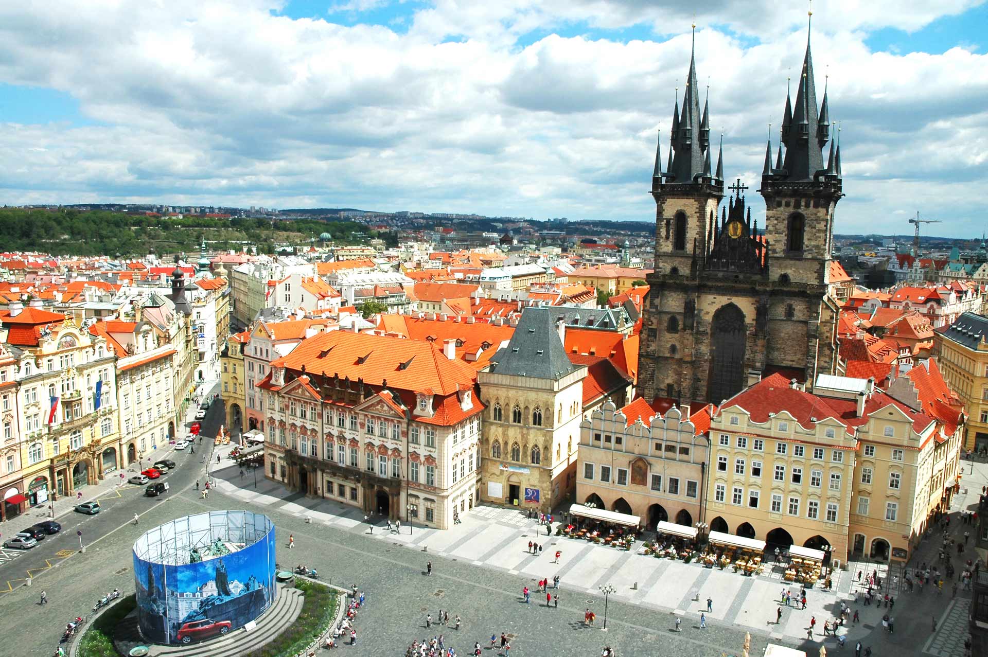 View on Old Town Square in Prague, Czechia (Czech Republic)