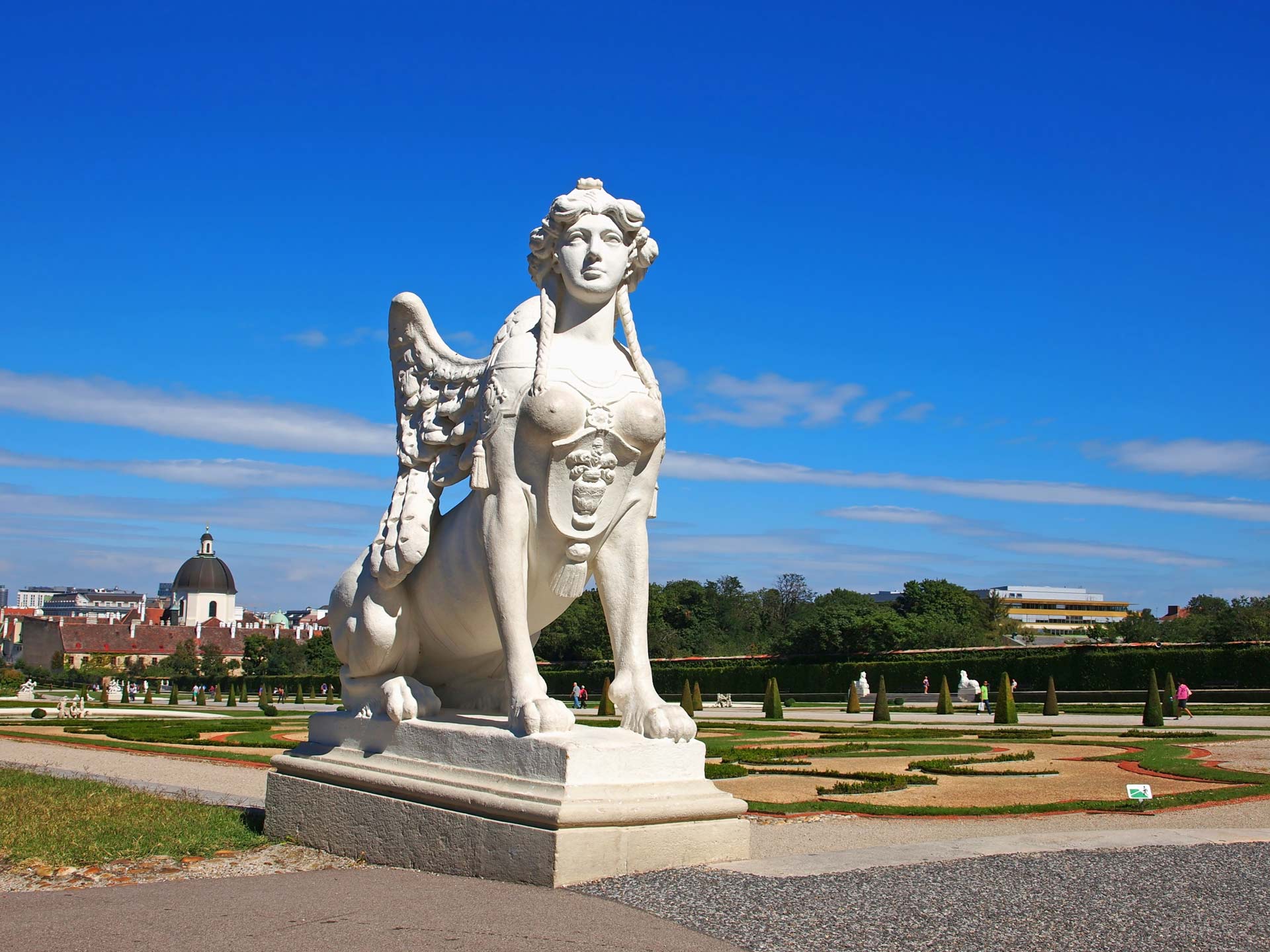 Sphinx statue in Belvedere Garden,Vienna, Austria